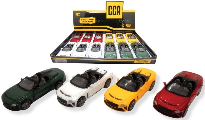 TOP CARS – CCA – Bentley Mulliner Bacalar – Modellino cm12 c/porte apribili – c/pull-back and go In espo da 12pz (40x27cm) 4ass…x12…x48